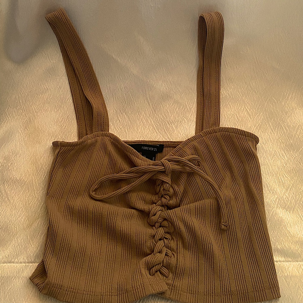 Forever 21 cropped shirt with straps